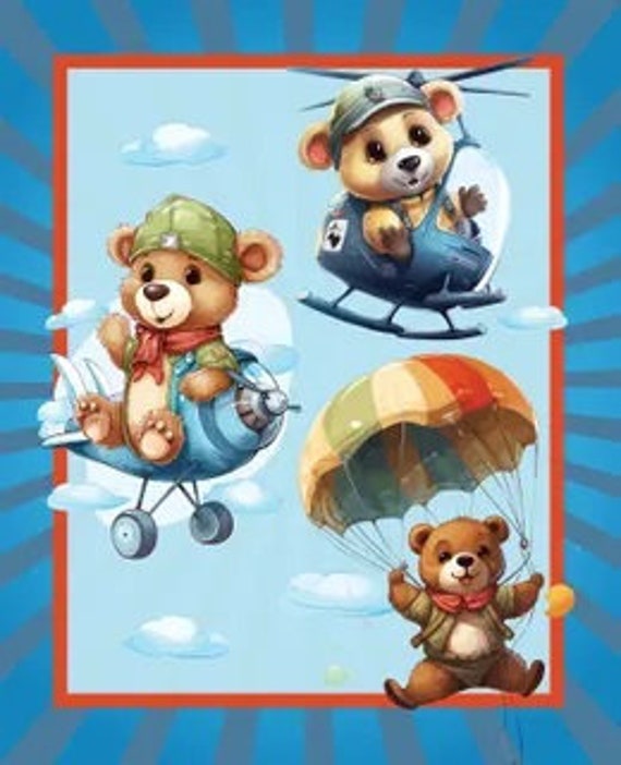 Bears Flying DV6136 - (36 x 44") 90 x 112 cms