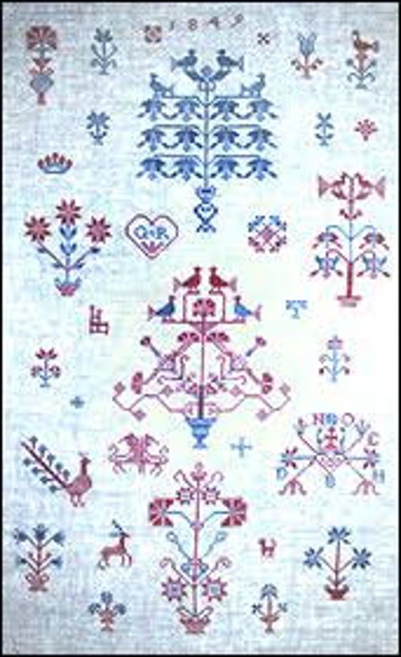 Pennsylvania Showtowel 1849 - Treasured Samplers - Cross Stitch Chart