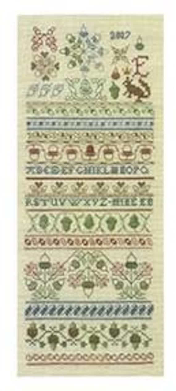 Little Green Acorns Band Sampler - Eileen Bennett The Sampler House - Cross Stitch Chart