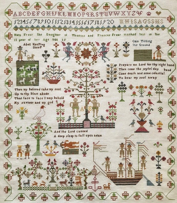 Mary Frear 1808 - Giulia Punti Antichi - Cross Stitch Chart