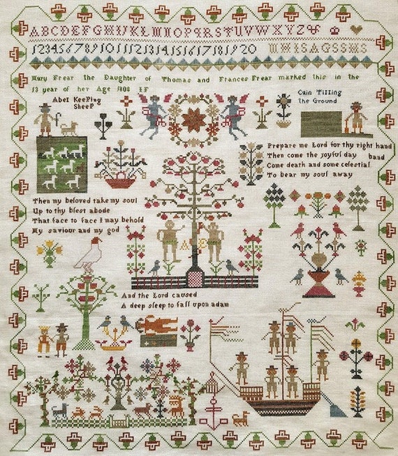 Mary Frear 1808 - Giulia Punti Antichi - Cross Stitch Chart