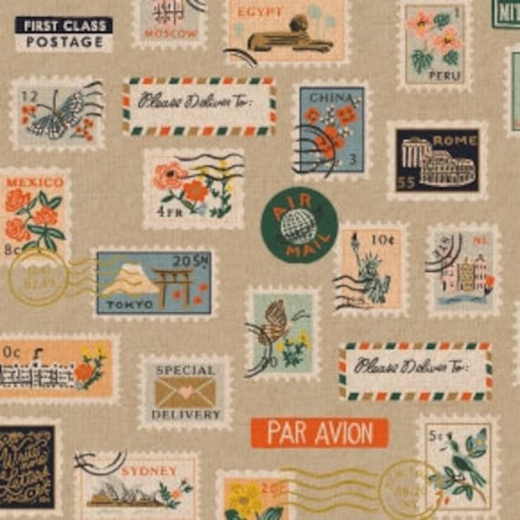 Bon Voyage by Rifle Paper Co - 802NA5 Canvas  - 1/2 Yard