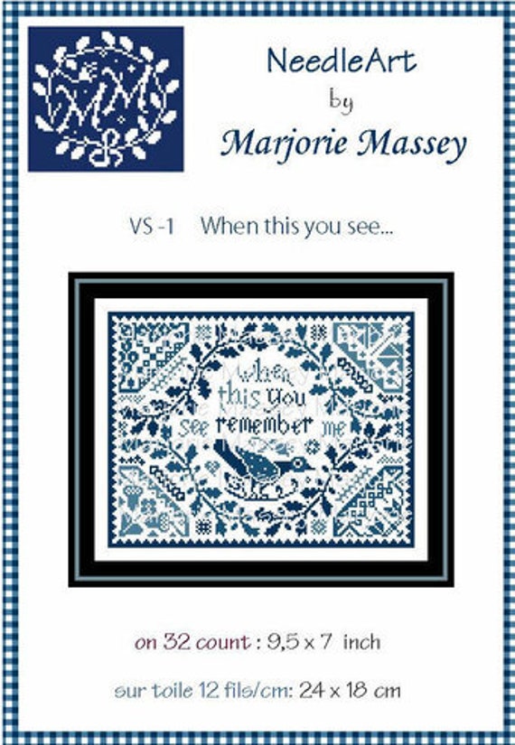 When this you see remember me - Marjorie Massey - Cross Stitch Chart