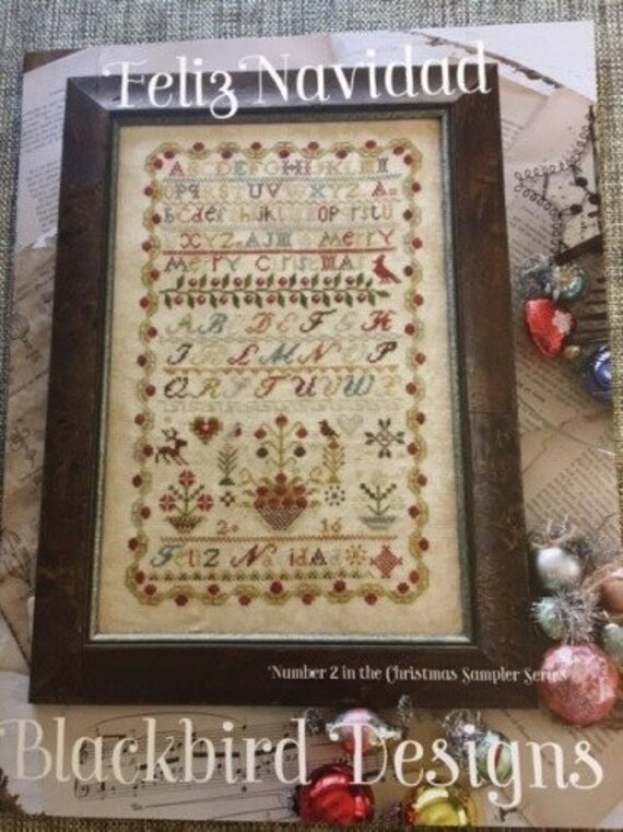 Feliz Navidad - Blackbird Designs - Cross stitch chart