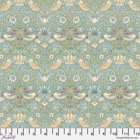 William Morris PWWM002 Aqua - 1/2 yard