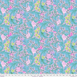 Kaffe x Morris & Co. PWKW011 Aqua - 1/2 yard