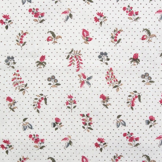 Fableism - Indian Block Prints Cottage Collection - BPCT-05-DOT-CREAM - 1/2 yard