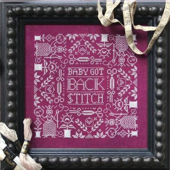 Baby Got Backstitch - Heartstring Samplery - Chart Only