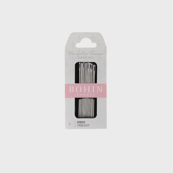 BOHIN Embroidery Needles (Crewel) - Select size - 15pk