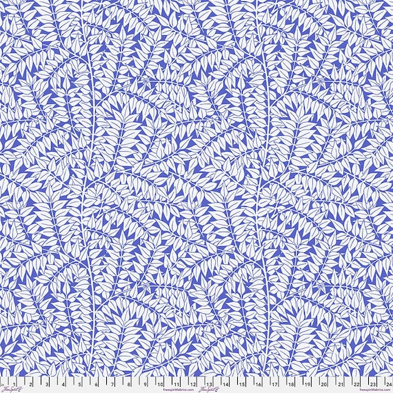 Kaffe x Morris & Co. PWKW009 Blue - 1/2 yard