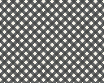 Gingham Garden Charcoal C10355 - Riley Blake