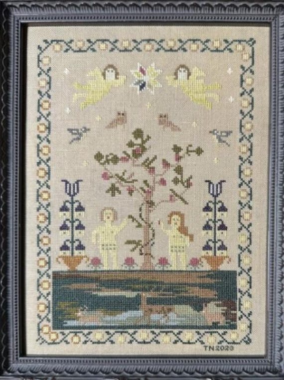 Petite Adam & Eve Sampler - Needle WorkPress - Cross Stitch Chart