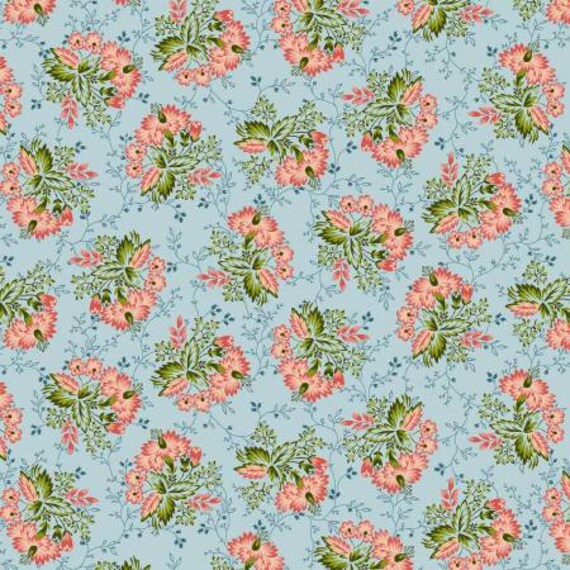 Tarrytown - Stripey Bouquet Blue 2600-77