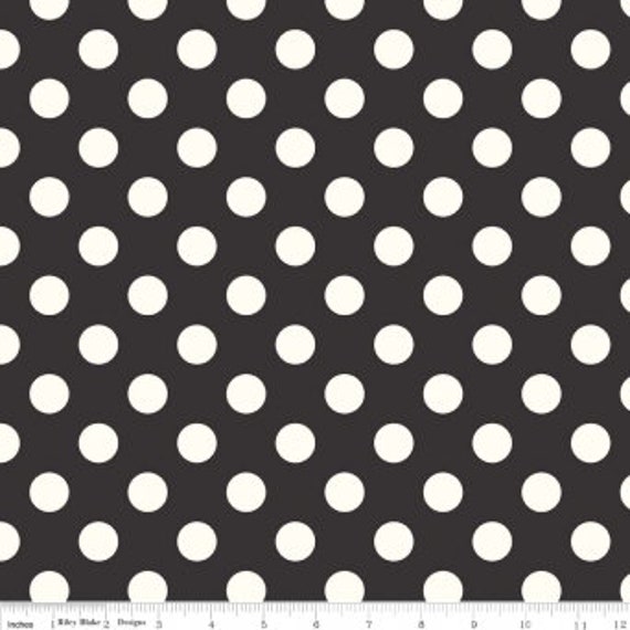 Le Creme Medium Dot Black C630-110 - Riley Blake