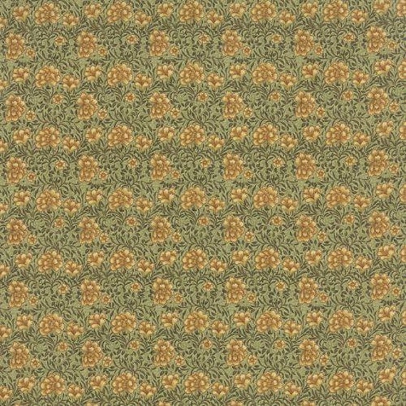 Morris Earthly Paradise Carnation Green - 1/2 yard