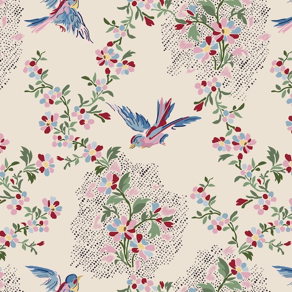 Guinevere Wideload by Emma Newman - Elaine Cream DV7155 - 1/2 yard * 108" Wideback