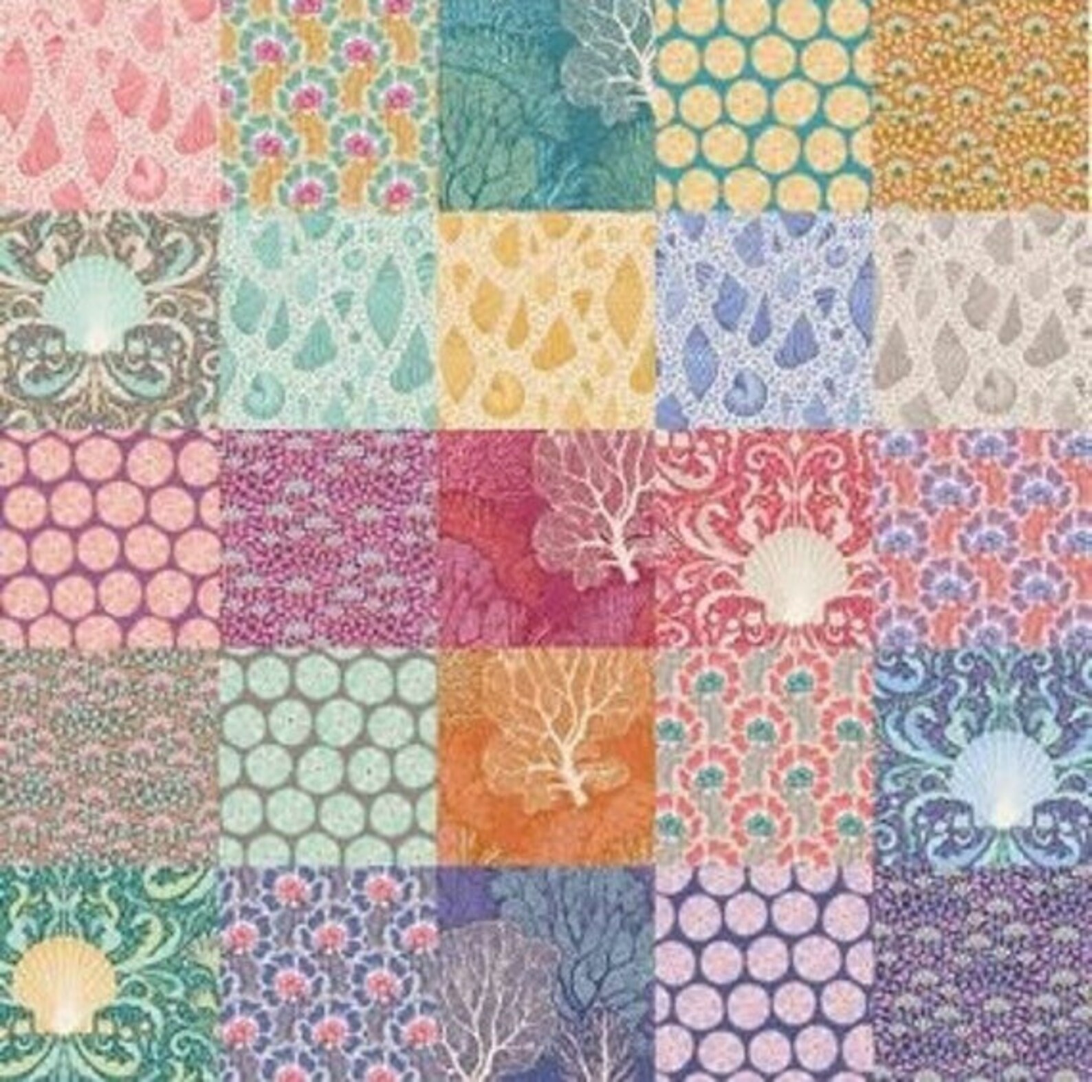 Cotton Beach Tilda  Ocean Flower Blue main image 1