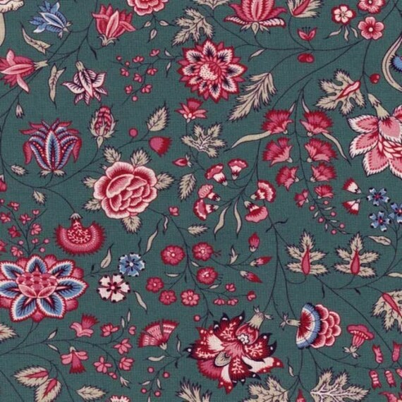 Dutch Heritage Surat 1025 - Green - 1/2 yard