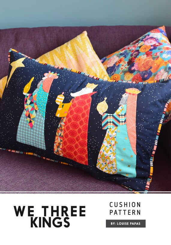We Three Kings Cushion Pattern by Louise Papas
