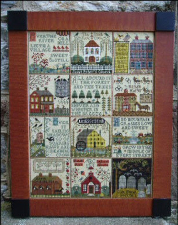 The Village of Hawk Run Hollow - Carriage House Samplings - Cross Stitch Chart
