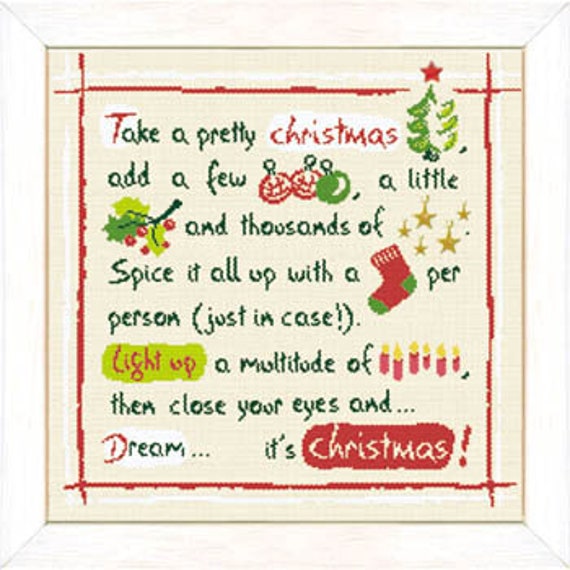 Christmas Recipe - Lili Points - Cross Stitch Chart with charms