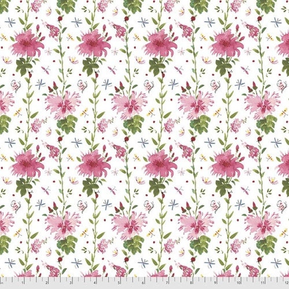 Ladybird PWDF318 White - Dena Designs - 1/2 yard