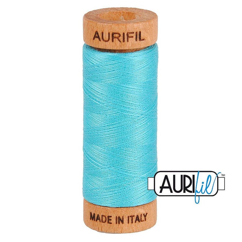 Aurifil 80wt Medium Turquoise 5005 image 1