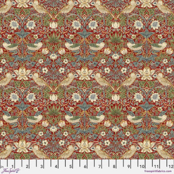 William Morris PWWM002 Red - 1/2 yard