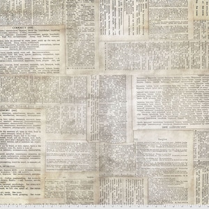 Eclectic by Tim Holtz - WIDEBACK - Dictionary Neutral - 108 inches x 1/2yd
