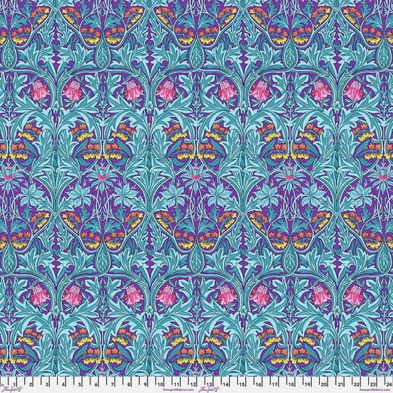 Kaffe x Morris & Co. PWKW004 Purple - 1/2 yard