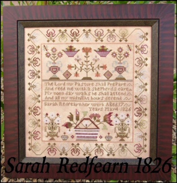 Sarah Redfearn 1826 - Scarlett House - Cross Stitch Chart