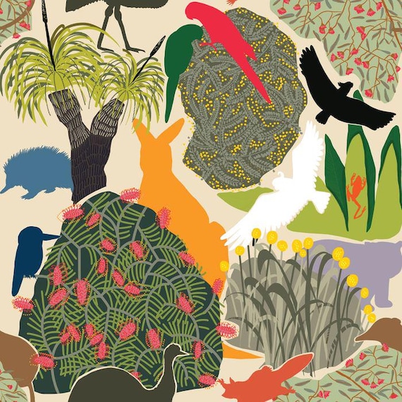 Flora and Fauna by Robynne Hammond DV5212 - 1/2 yard