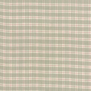 プチ織りシルキーコットンチェック柄ルージュロッシュ - 1/2ヤード