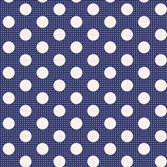TILDA Medium Dots Night Blue 130026 - 1/4 yard