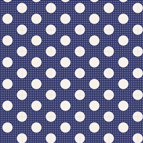 TILDA Medium Dots Night Blue 130026 - 1/4 yard