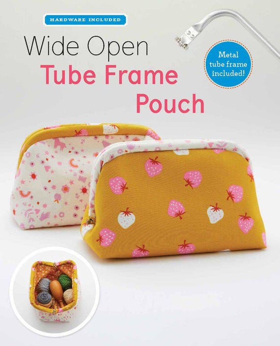 Wide Open Tube Frame Pouch - Pattern and Hardware - Zakka Workshop