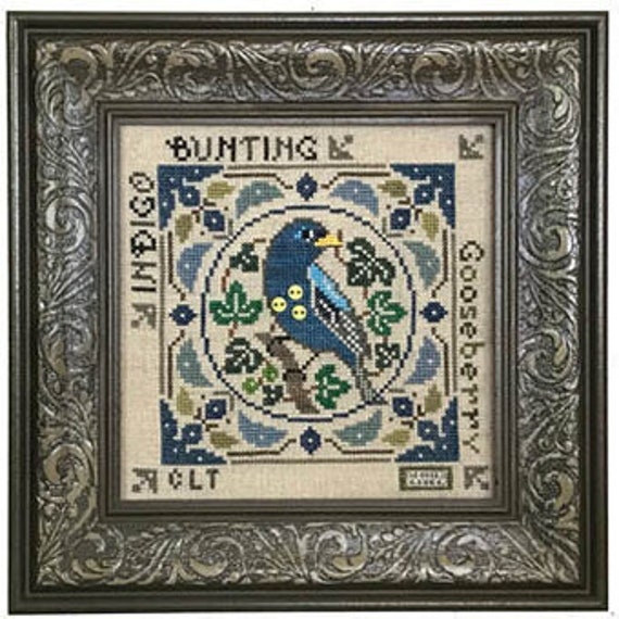 Birdie and Berries - Indigo Bunting - Tellin Emblem