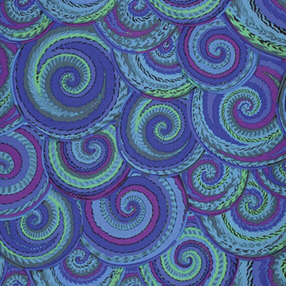 Kaffe Fassett Collective Brasica Purple PWPJ066 Cobalt - 1/2 yard - 1/2 yard