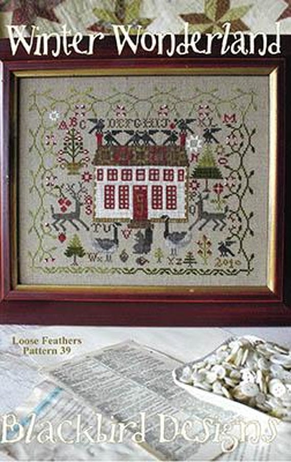 Winter Wonderland Loose Feathers #39 - Blackbird Designs - Cross Stitch Chart