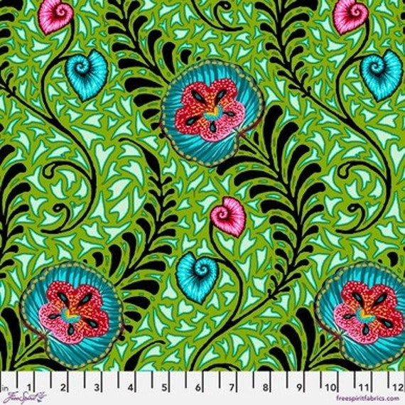 Tropicalism by Odile Bailloeul PWOB082 Green - 1/2 yard