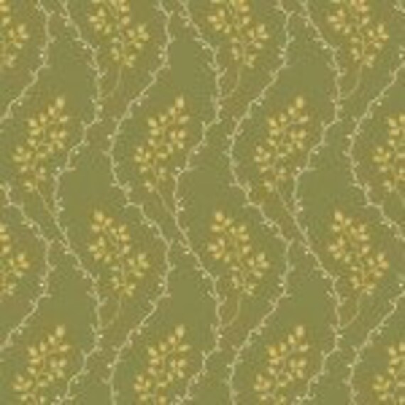 Cloverdale House Leaftrail Green Yellow 7967Y