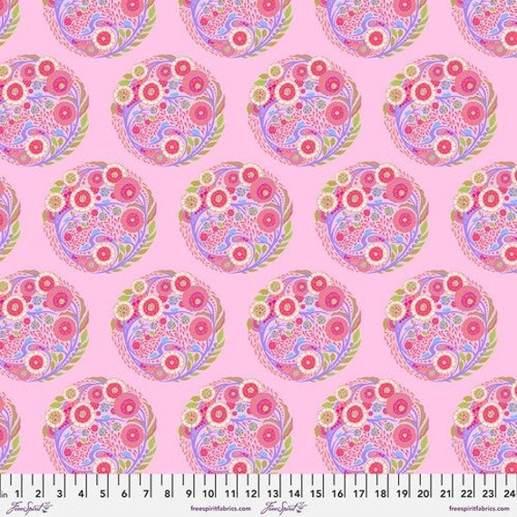 Tula Pink Parisville Deja Vu - PWTP188 Strawberry - 1/2 yard