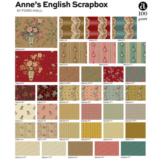 Anne S English Scrapbook By Di Ford Hall 35 X Fq Bundle Etsy