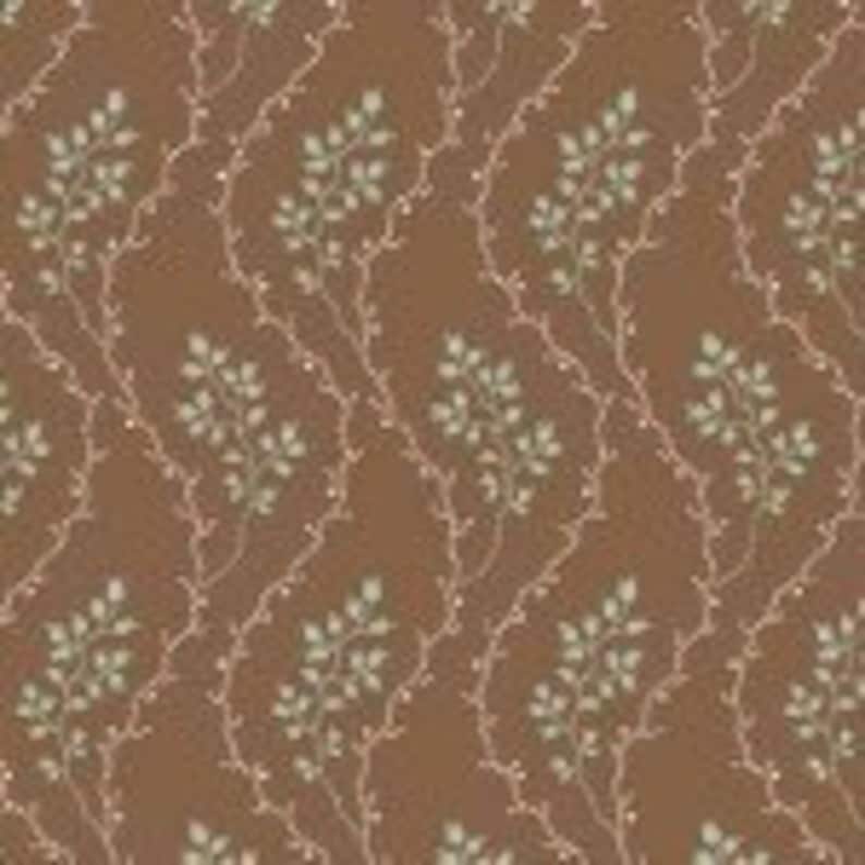 Cloverdale House Leaftrail Brown Blue 7967TN 12yd