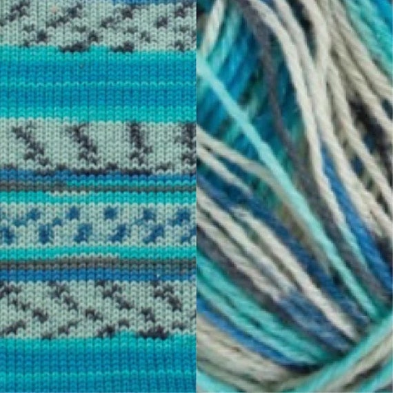 FIddlesticks Harlequin Sock Yarn - 32-03 Aqua