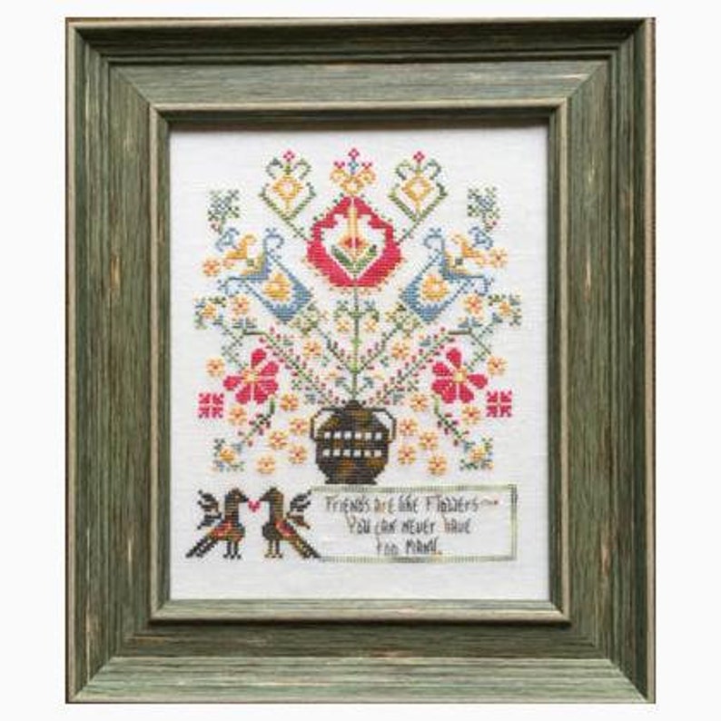 Chart with Threads Friends are like Flowers Rosewood Manor