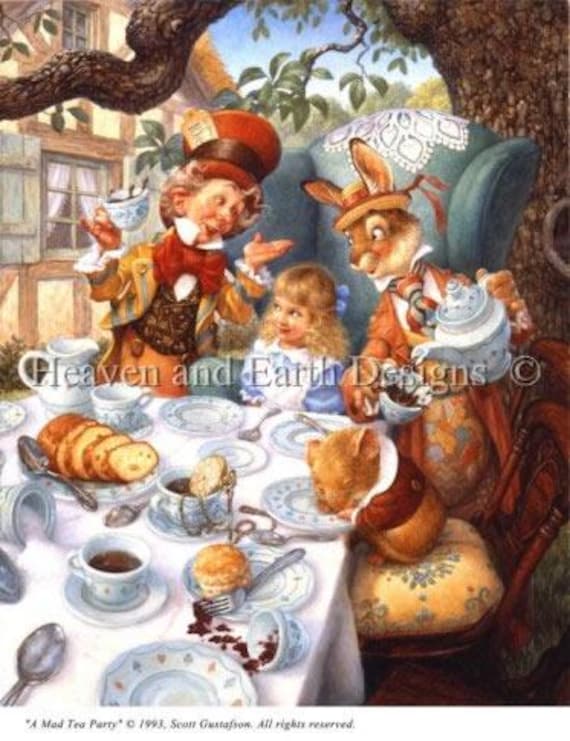 Mad Tea Party - Heaven and Earth Designs - Cross Stitch Chart