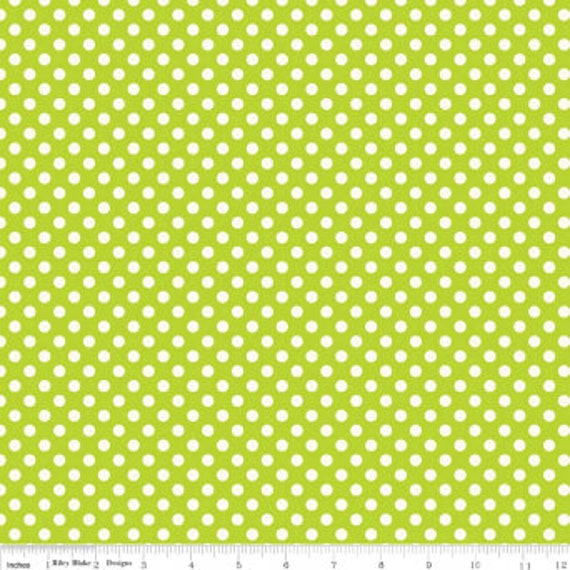 Le Creme Small Dot Lime C610-32 - Riley Blake