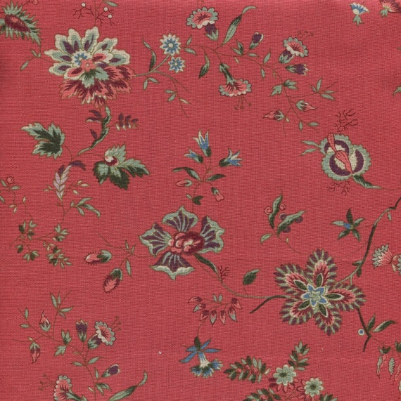 Dutch Heritage Mary's Secret Garden Coral 2032 - 1/2 yard