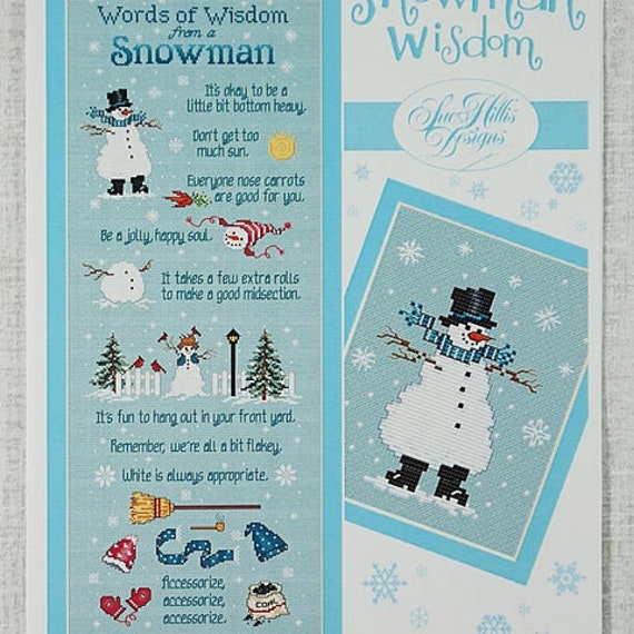 Snowman Wisdom - Sue Hillis Designs - Cross Stitch Chart